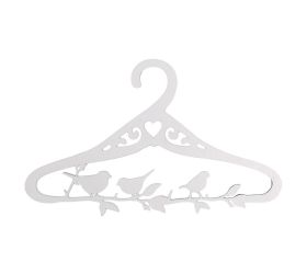 Vešiak vtáky drevo 30x0,5x18cm biely