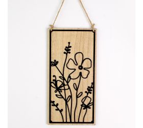 Záves obraz drevo/kov 20x0,5x10cm natur