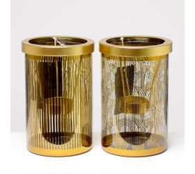 Svietnik kov na čaj sviečku 15cm 2ass