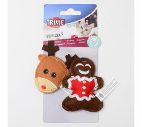 Hračka xmas sob a pern94ek, 8cm, filc/sd