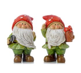 Trpaslíci zel. šaty,čer-bie čiapka poly mix/2 9*7*13