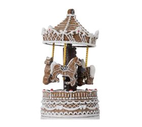 Kolotoč perník +hudba polyres 11,5x11,5x21,5cm