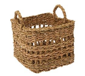 Kôš s ušami stredný tráva morská 29x29x24/30 cm//con-2740/s