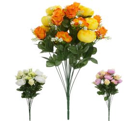 Kytica ruža anemone pivonia x18 mif 3f 60cm yel/ora,cr/gr,lilac