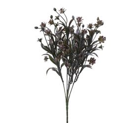 Zeleň drob.kvietky zeleno-modrá metal 36cm