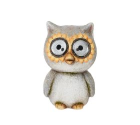 Sova solar keramika 8,5x8,5x13cm