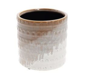 Obal trojfarebný keramika 13.4*13.4*13.5 hnedý