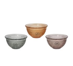 Miska 3ass sklo transpar/farba v12,5cm/pr.7cm