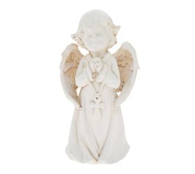Anjel smútočný na podstavci modliaci biely 11*7.3*21.2cm