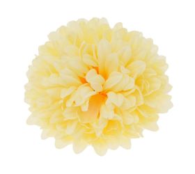 Hlava chryzantéma bledo-žltá 10cm