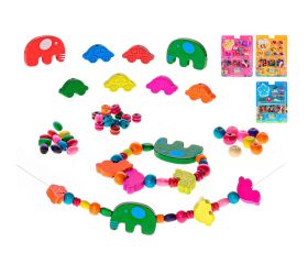 Korálky navliekacie drevené