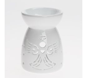 Aromalampa anjel porcelán 8x11,5cm biela