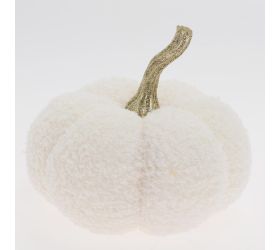 Tekvica biela textil 15*15*11cm