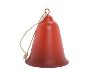 Záves zvonec červený plech  10.5x8x8cm