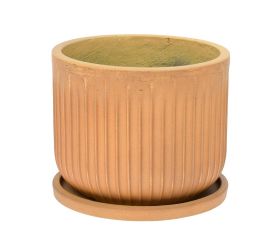 J105 kvetináč + miska hnedá 44xh36cm xl