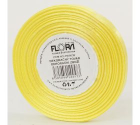 Saten stuha 6mm/20m žltá farba 082