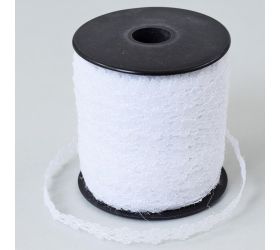 Stuha čipka 9mmx100y biela