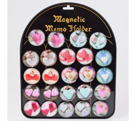 Magnetka srdcia mix 4x4x1,4cm/24pcs