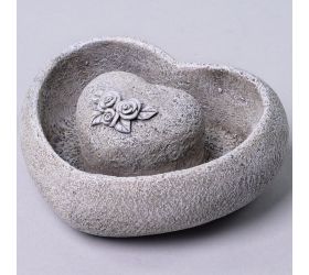 Srdce dekor 19,5x17x9cm polyres