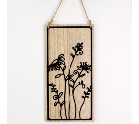 Záves obraz drevo/kov 20x0,5x10cm natur