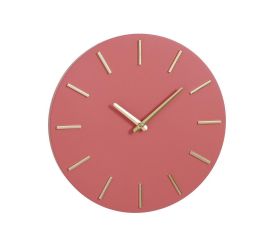 Hodiny brixen nástenné hodiny 35,5x4cm hliníkové ružové