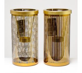 Svietnik kov na čaj sviečku 20cm 2ass