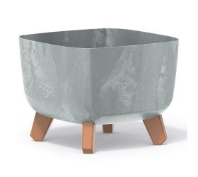 Dgql300e kvetináč gracia sq.na nohách beton šedý 29xh22cm