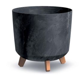 Dgtl300le kvetináč gracia tubus na nohách beton antracit 29,8xv28,5cm