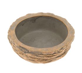 Obal kruh cement bledo-sivo-zlatý 20,5cm