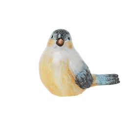 Vták keramika 6x9x7,5cm žltomodrý