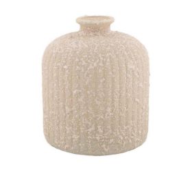 Váza fľaša z recyklovaného skla 15x15x17cm / 114758