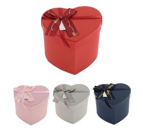 Darčeková krabička srdce mašľa 14,5x12,5x11,5cm mix f