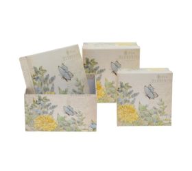 Darčeková krabička kvety s/3 13x7,5-17x9,5cm