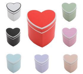 Darčeková krabička na kvety srdce 12x10,5 5x10,8cm mix