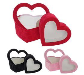 Darčeková krabička na kvety srdce s/2 mix f 26x24x10.5cm/22x19.5x9cm