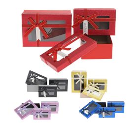 Darčeková krabička na kvety s/3 23x16x9.5/21x14x7.5/19x12x6cm mixf