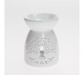Aromalampa strom porcelán 8x11,5cm biela