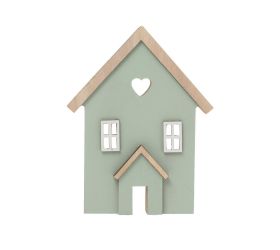 Dom drevo 12x2,8x15,5cm zelený