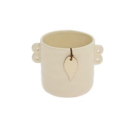 Obal keramika s uškami 14x10,5x10cm krém