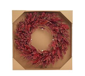 Veniec sušený bordový 46cm