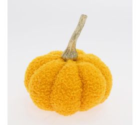 Tekvica žltá textil 12*12*9,5cm