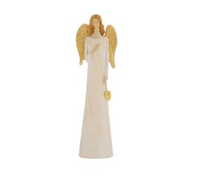 Anjel so srdcom zla/krém poly 6*3,5*20cm
