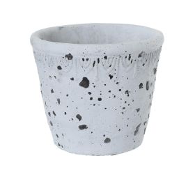 Obal cement antique grey d15.5*h13.5cm