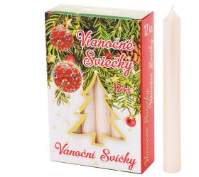 Vianočné sviečky met.perla 12/115