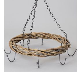 Veniec sivý na retiazke s háčikmi 36cm