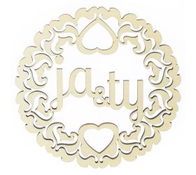 Výrez- kruh ja a ty 15cm s/2