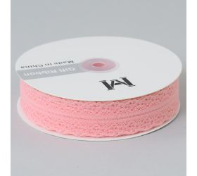 Stuha čipka 30mmx50y ružová