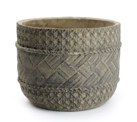 Obal cement  hnedá d17.5*h14cm