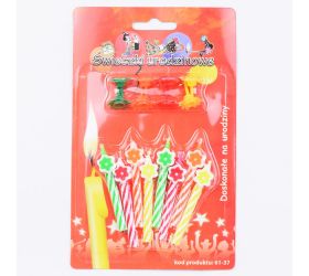 Tortové sviečky kvety 8+8 art.61-37