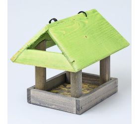 Td401.sz krmítko pre vtáčiky sivé+zel.strecha 28x20x24cm